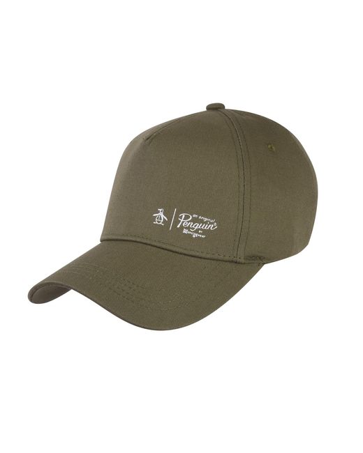 Original Penguin Stephen Basic 6 Panel Cap In Green for men