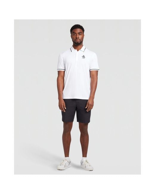 Original Penguin White Heritage Oversized Pete Golf Polo for men