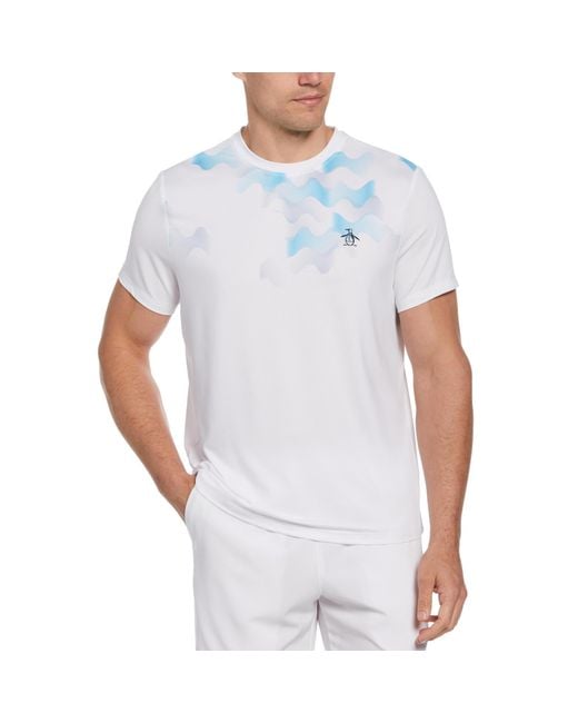 Original Penguin Tennis Performance Motion Ball T-shirt In Bright White for men