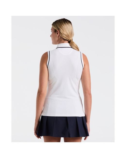 Original Penguin Women's Veronica Sleeveless Golf Polo In Bright White for men