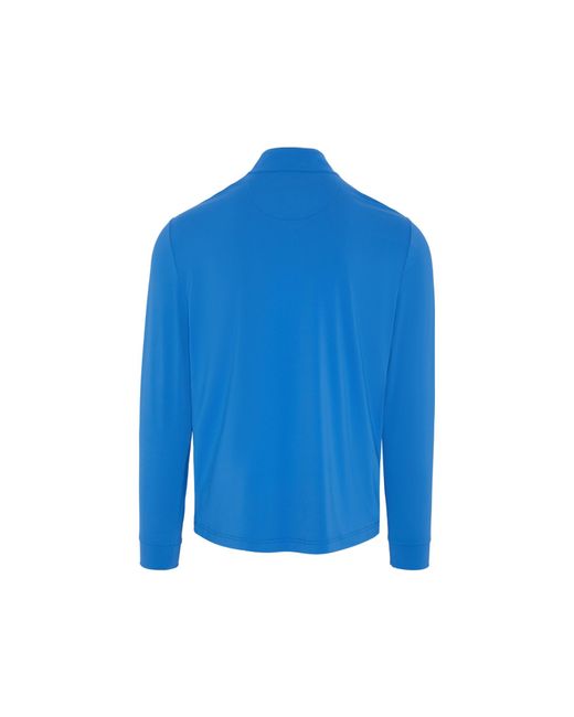 Original Penguin Blue Technical Earl 1/4 Zip Long Sleeve Golf Sweater In Nebulas for men