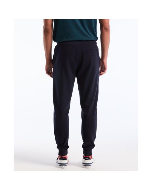 Original Penguin Blue Sticker Pete Fleece Joggers In Dark Sapphire for men