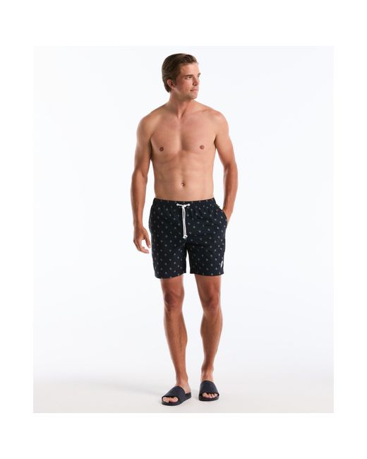 Original Penguin Multicolor Re-pete Swim Shorts In Dark Sapphire for men