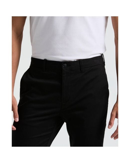 Original Penguin White Slim Fit Chinos In True Black for men