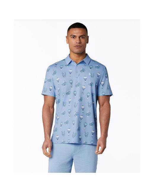 Original Penguin Botanical Drink Golf Polo In Baby Blue Jay for men