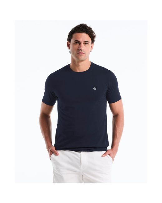Original Penguin Blue Sticker Pete Logo T-shirt In Dark Sapphire for men