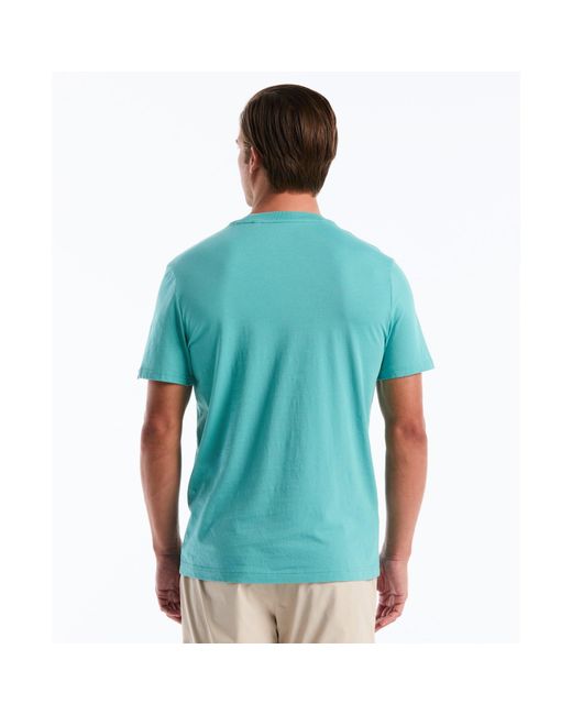 Original Penguin Blue Floral Pete Graphic T-shirt In Aquarelle for men