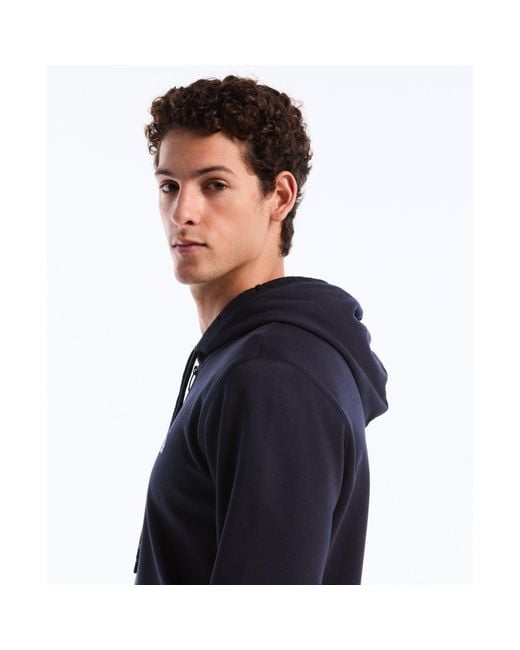 Original Penguin Black Sticker Pete Full Zip Hoodie In Dark Sapphire for men