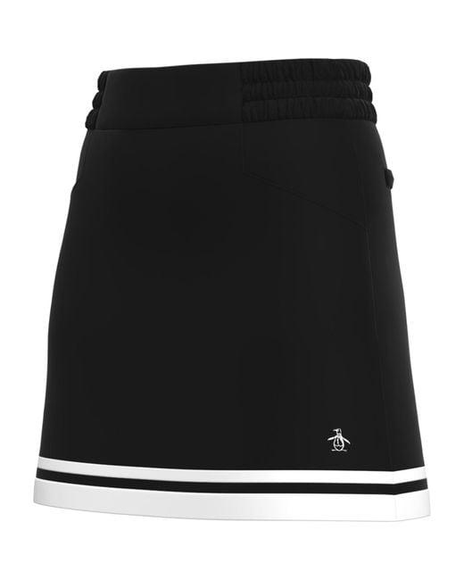 Original Penguin Black Women's Essential Colour Block Golf Skort In Caviar for men