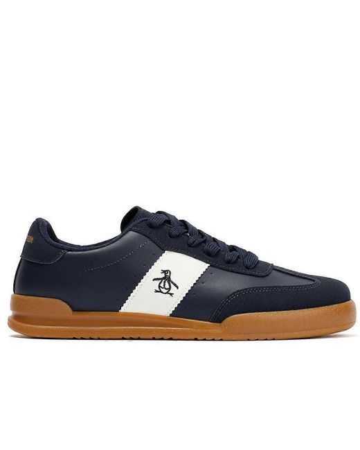 Original Penguin Blue Giovanni Trainer In Navy for men