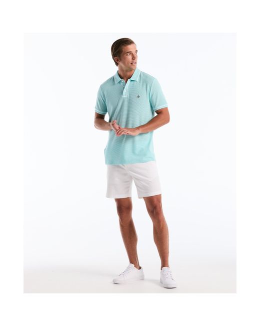Original Penguin Blue Icons Bentley Mesh Polo Shirt In Plume for men