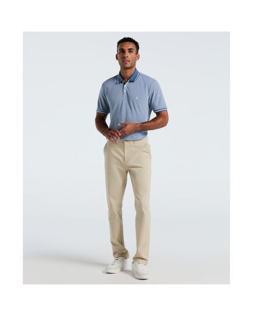 Original Penguin Birdseye Pique Tipped Polo Shirt In Copen Blue for men
