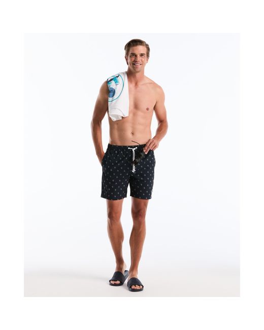 Original Penguin Multicolor Re-pete Swim Shorts In Dark Sapphire for men