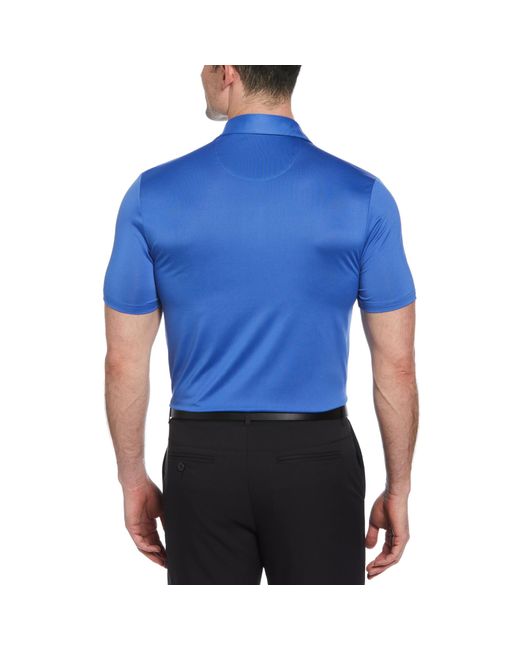 Original Penguin Blue Original Block Design Short Sleeve Golf Polo Shirt In Nebulas for men