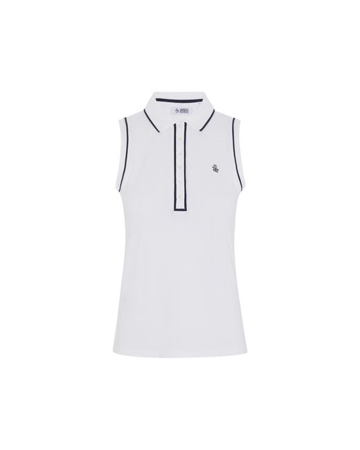 Original Penguin Women's Veronica Sleeveless Golf Polo In Bright White for men