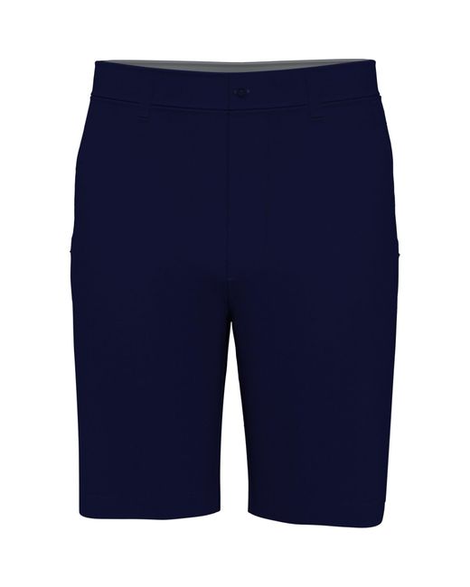 Original Penguin Blue Flat Front Solid Golf Shorts In Black Iris for men