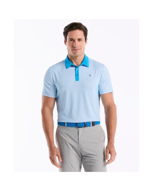 Original Penguin Pete's Tee Time Golf Polo In Malibu Blue for men