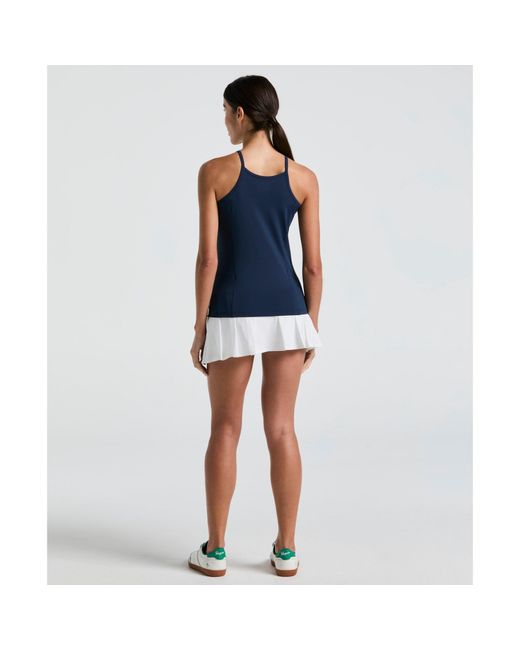 Original Penguin Blue Women's Pleated Tennis Skort In Bright White for men