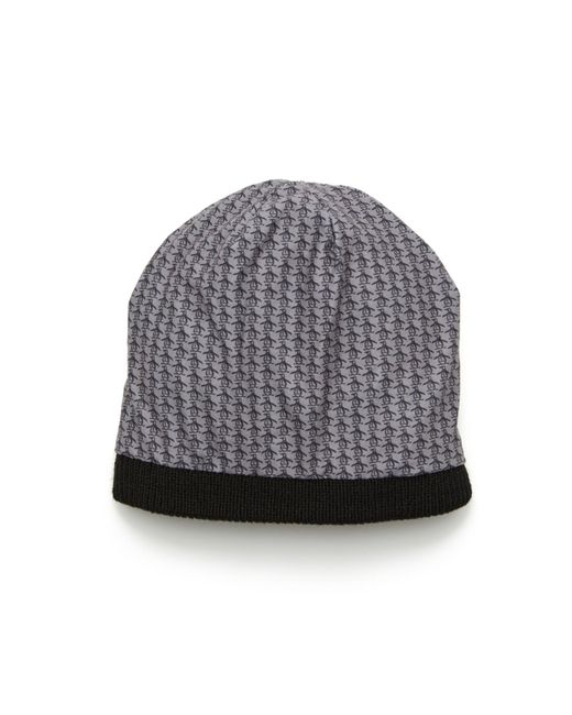 Original Penguin Black Cuffed Beanie In Caviar for men