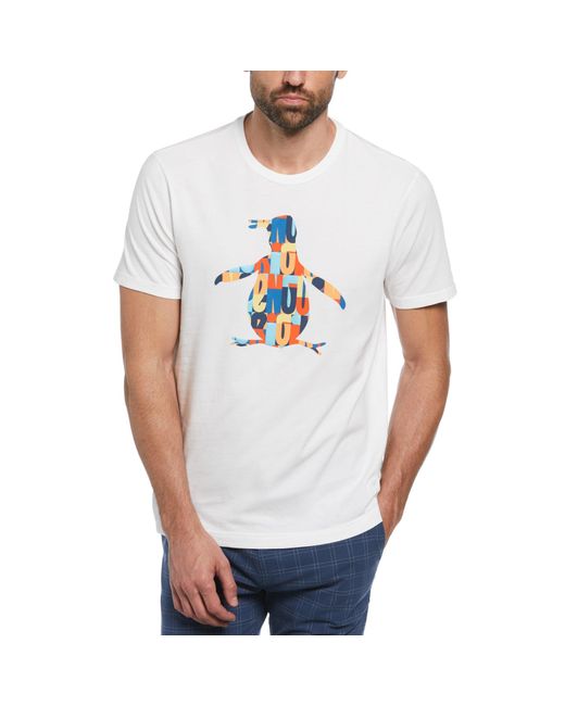 Original Penguin White Pete Graphic Short Sleeve T-shirt for men