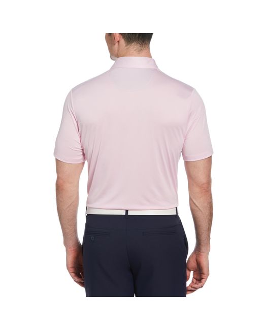 Original Penguin Blue Original Block Design Short Sleeve Golf Polo Shirt In Gelato Pink for men