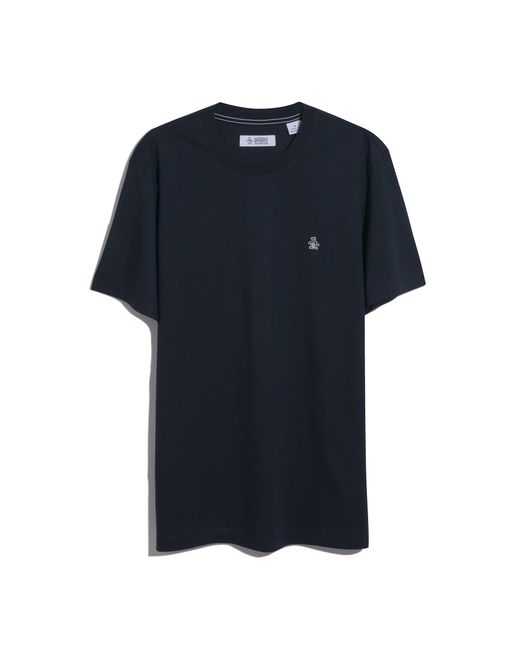 Original Penguin Blue Sticker Pete Logo T-shirt In Dark Sapphire for men