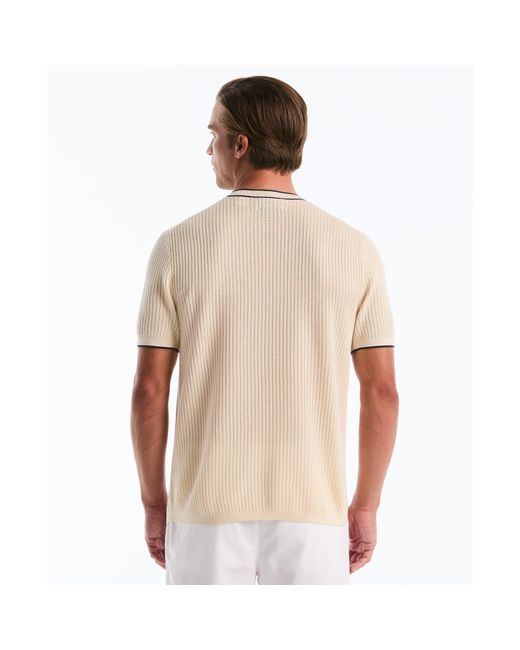 Original Penguin Natural Ribbed Sweater T-shirt In Birch for men