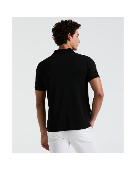 Original Penguin Daddy Pique Polo Shirt In True Black for men