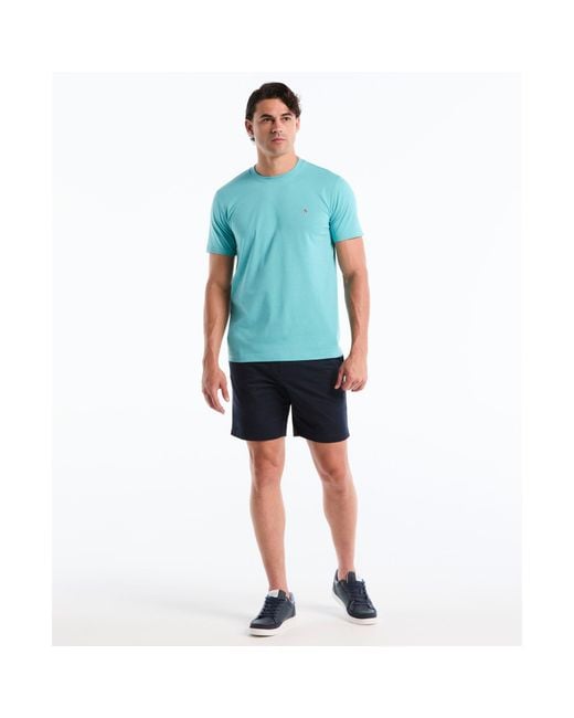 Original Penguin Blue Sticker Pete Logo T-shirt In Aquarelle for men