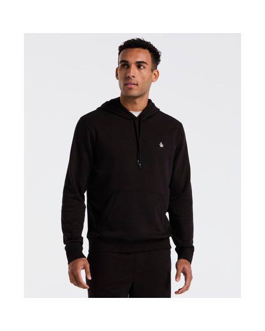 Original Penguin Sticker Pete Hoodie In True Black for men