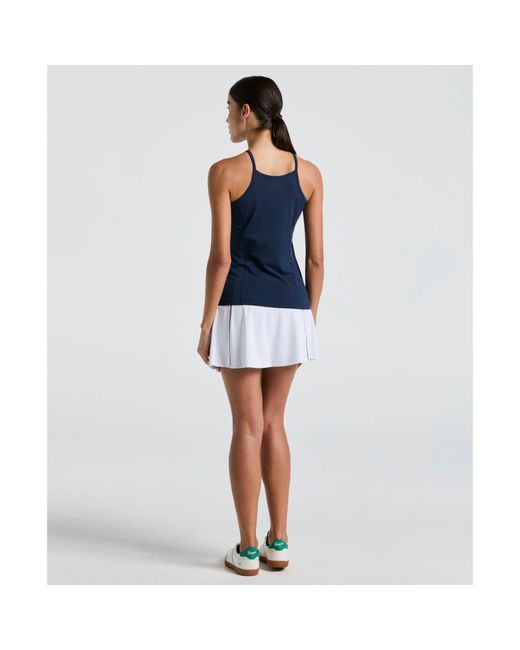 Original Penguin Blue Women's Colour Block Flounce Tennis Skort In Bright White for men