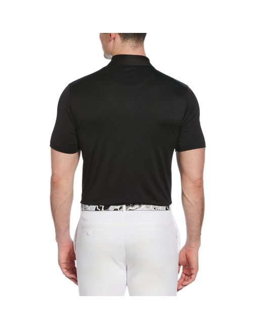 Original Penguin Black Original Block Design Short Sleeve Golf Polo Shirt In Caviar for men