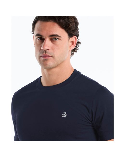 Original Penguin Blue Sticker Pete Logo T-shirt In Dark Sapphire for men