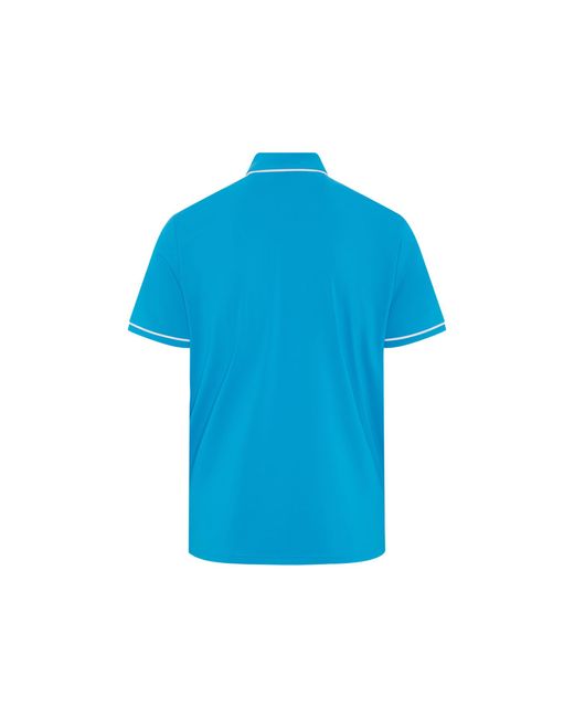 Original Penguin Short Sleeve 80's Engineered Earl Golf Polo Shirt In Blue Jewel for men