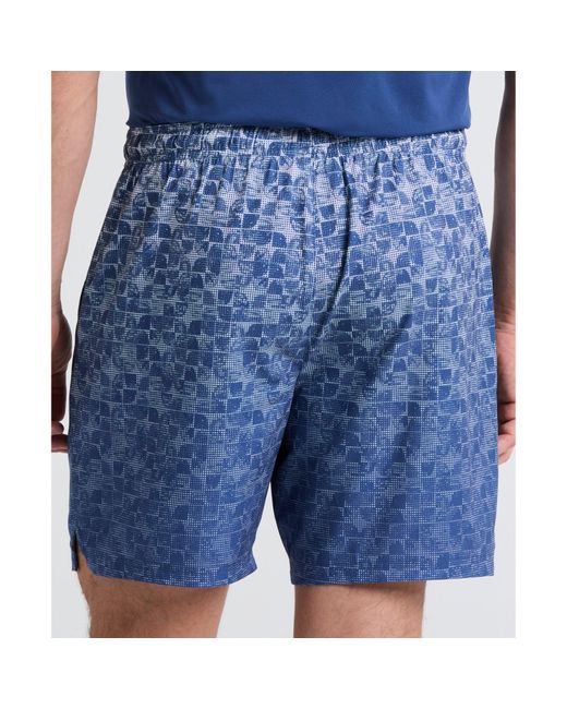 Original Penguin Blue Graphic Print Performance Tennis Shorts In True Navy for men