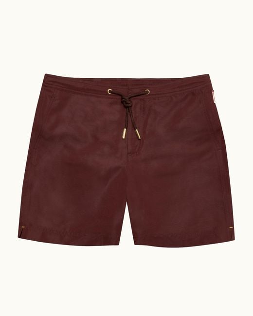 Orlebar Brown Purple Designer Drawcord Swim Shorts for men