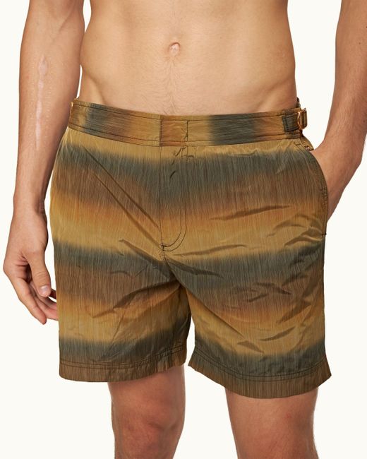Orlebar Brown Green Mid-length Swim Shorts for men