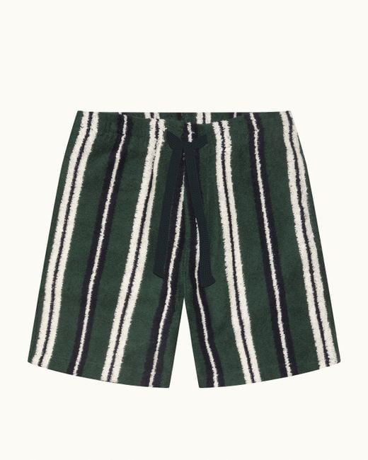 Orlebar Brown Black Trevone Towelling for men
