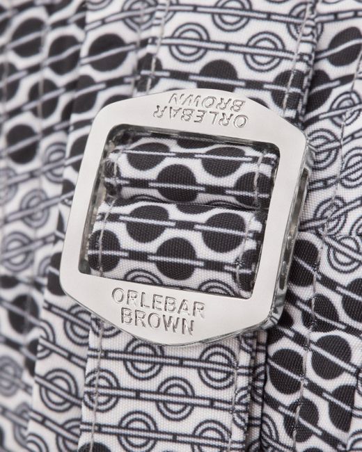 Orlebar Brown Gray Rills Print Mid-length Swim Shorts Woven for men