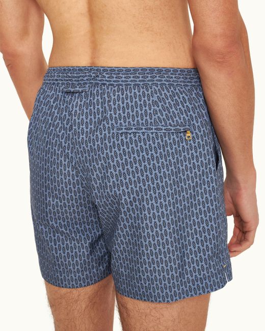 Orlebar Brown Blue Perez Print Shorter-length Swim Shorts for men