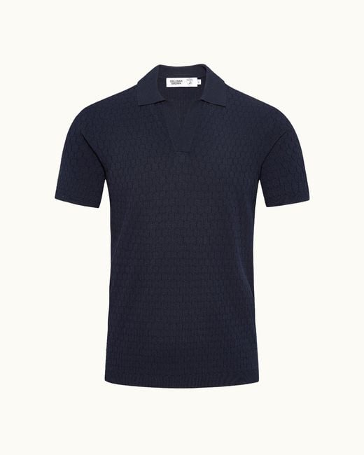 Orlebar Brown Blue And Automobili Lamborghini Tailored Fit Polo Shirt for men