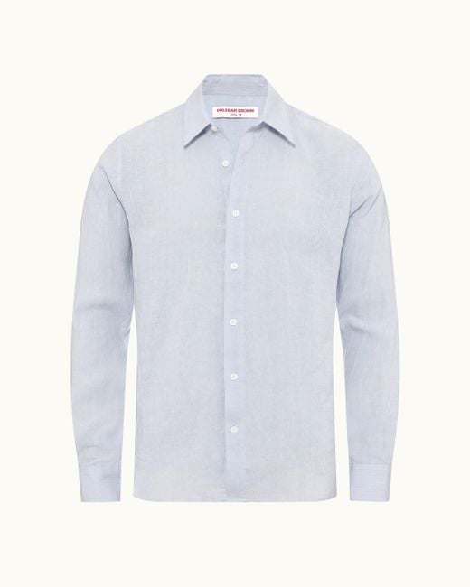 Orlebar Brown Blue Justin Linen for men