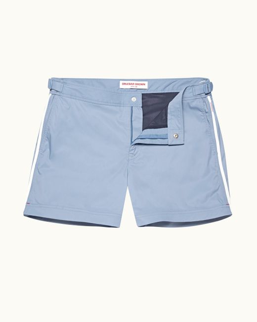 Orlebar Brown Blue Shorter-Length Stretch Swim Shorts for men