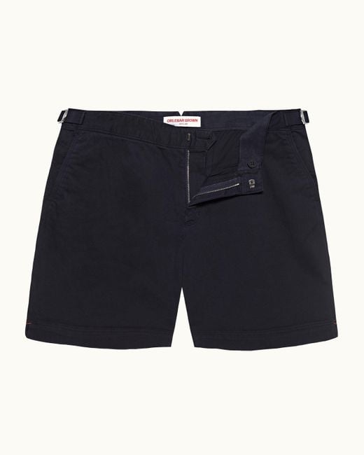 Orlebar Brown Blue Stretch-cotton Mid-length Shorts for men