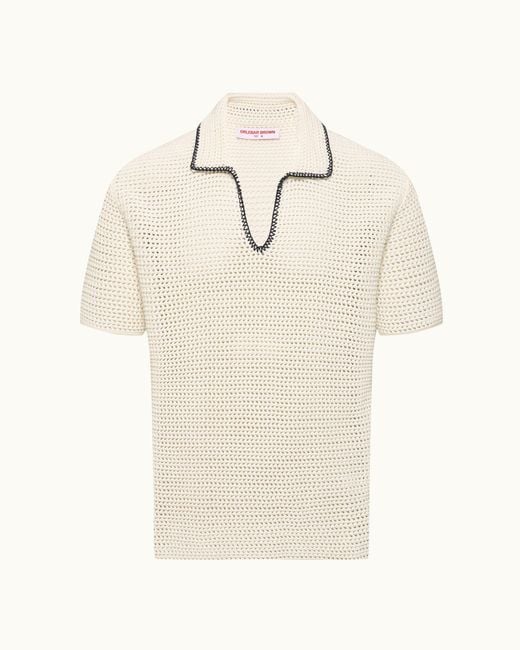 Orlebar Brown Natural Classic Fit Organic Cotton Polo Shirt for men