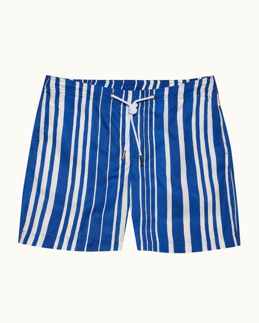Orlebar Brown Blue Sun Stripe Drawcord Swim Shorts for men