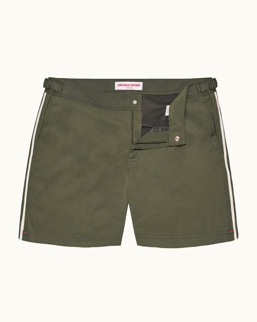 Orlebar Brown Green Luxurious Mid-Length Smart Stretch Swim Shorts for men