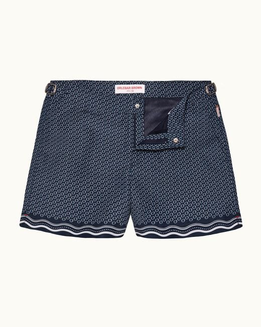 Orlebar Brown Blue Dark Printed Setter Swim Shorts for men