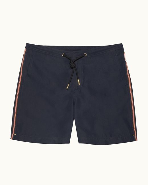 Orlebar Brown Blue Stripe Swim Shorts Adjustable Tailored Look for men
