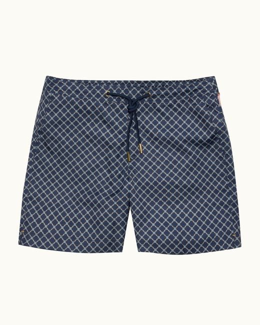 Orlebar Brown Blue Designer Tessoro Swim Shorts for men